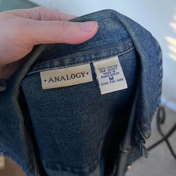 Vintage Analogy Y2K Denim Sleeve Sweater Jacket - Picture 6 of 6